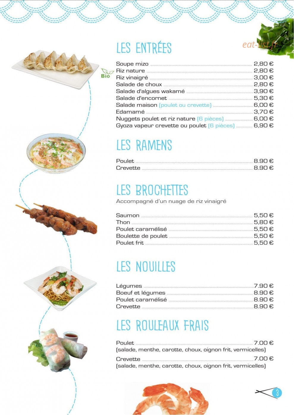 Anh Sushi — carte page 3