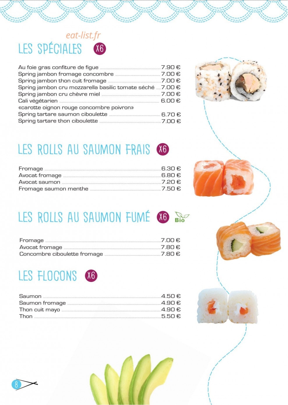 Anh Sushi — carte page 8