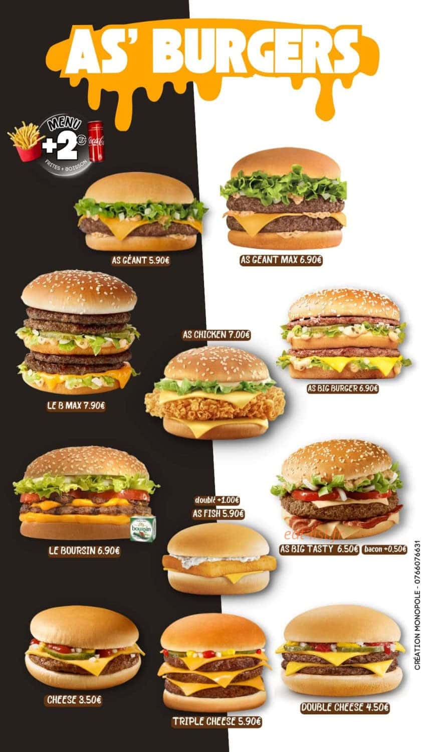 As burger — carte page 2