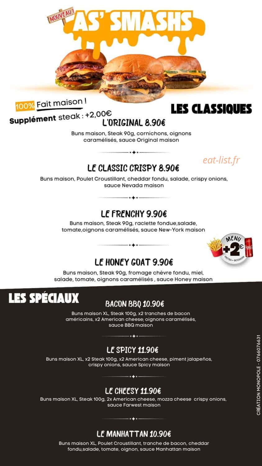 As burger — carte page 1