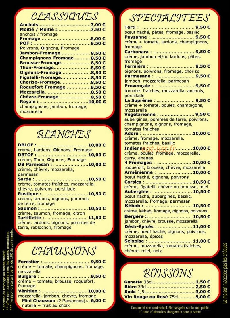 Busopizza — carte page 2