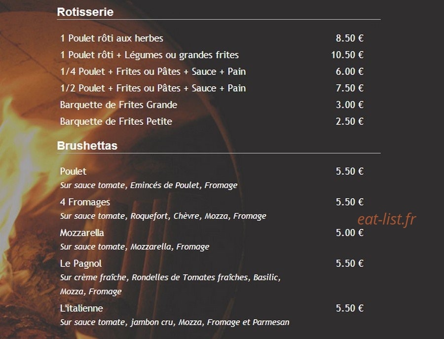 Cave à pizza — carte page 4