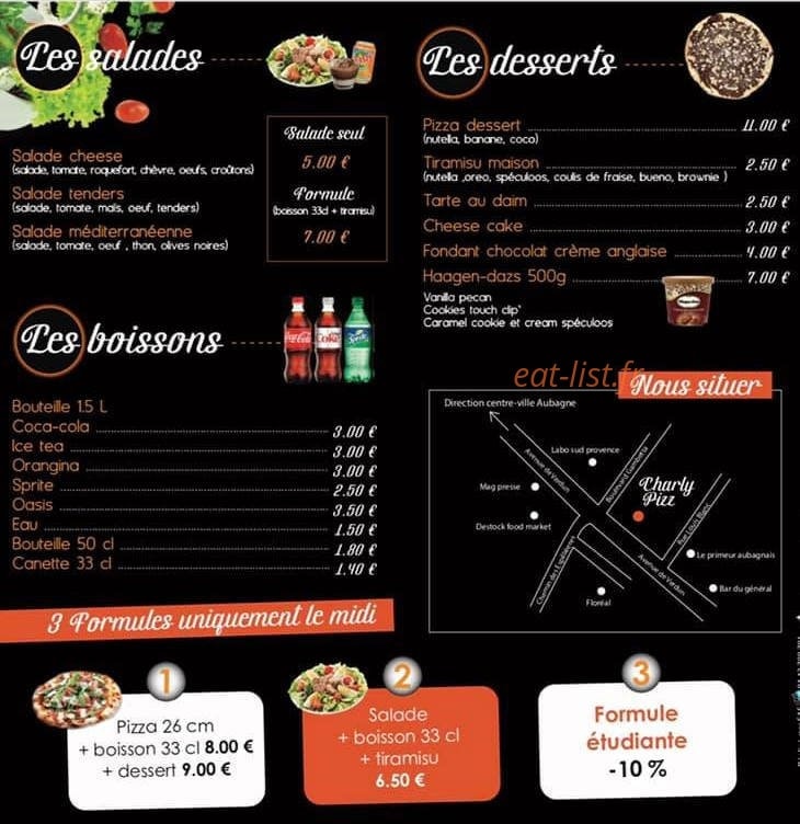 Charly Pizz — carte page 4