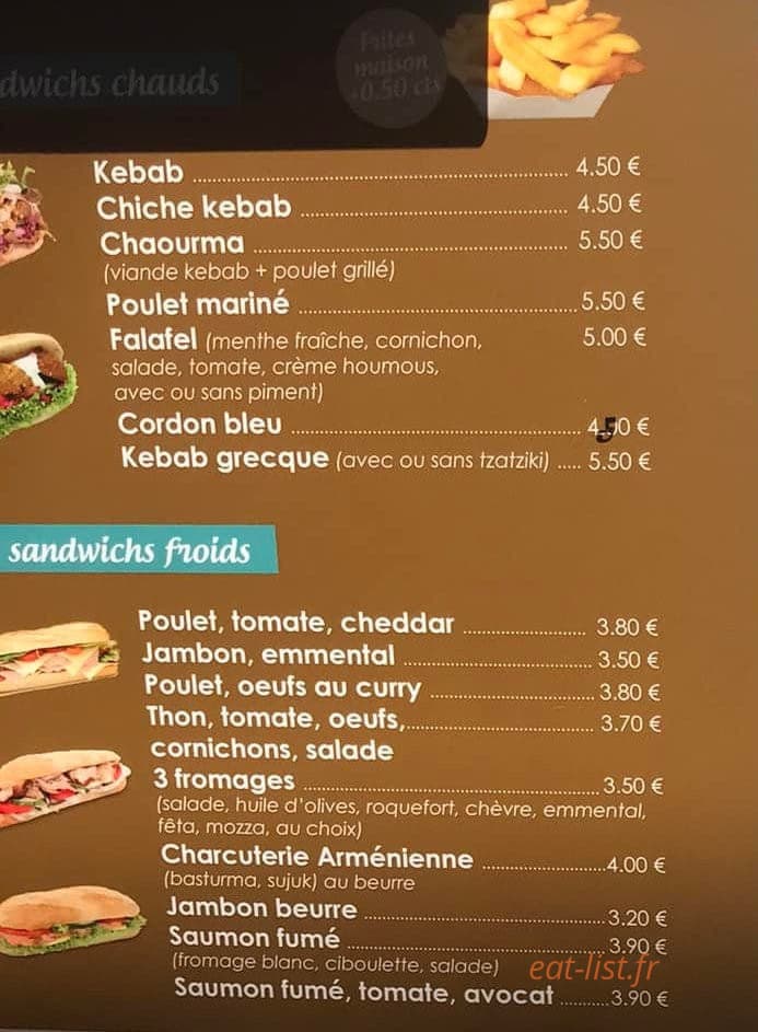 Chez Anna — carte page 1