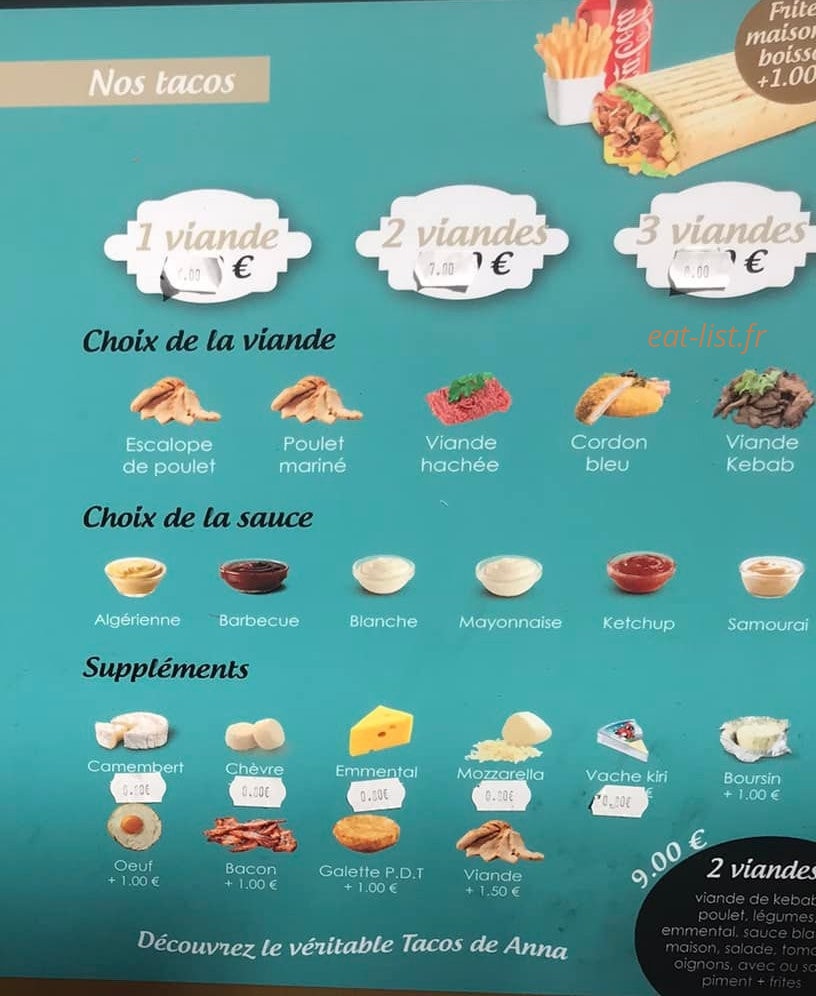 Chez Anna — carte page 2