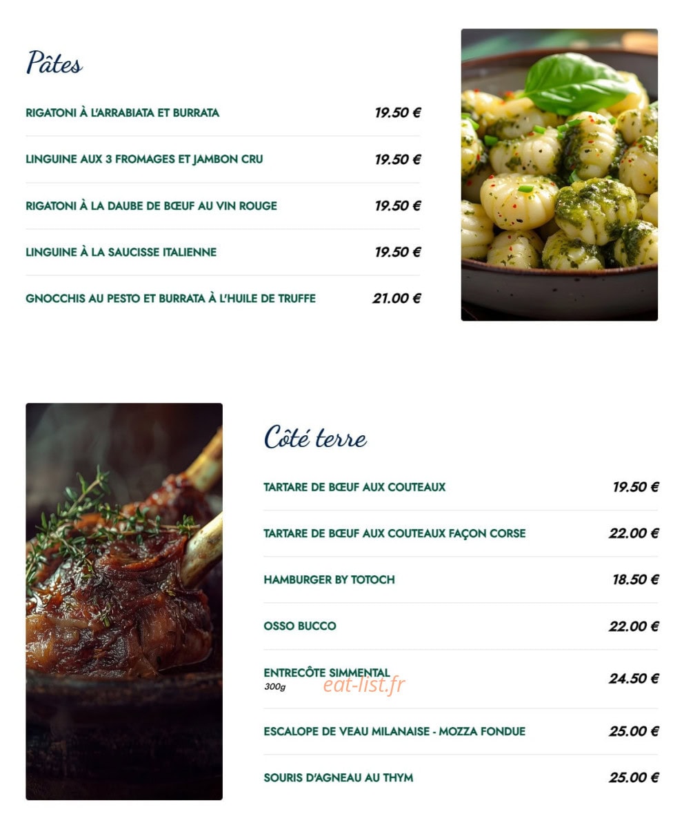 Chez Totoch — carte page 2