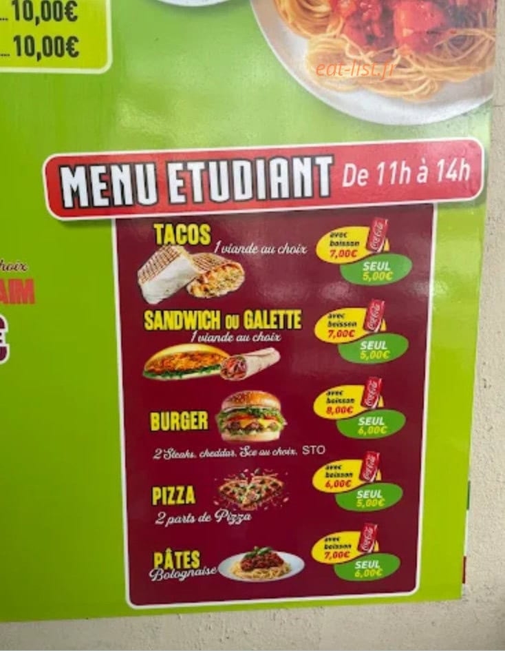 Dolce Pizza — carte page 1