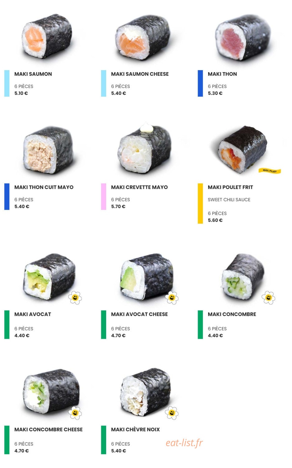Easy Sushi — carte page 3