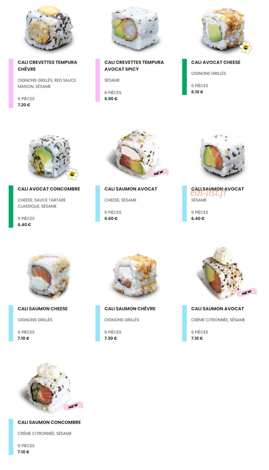 Easy Sushi — carte page 6