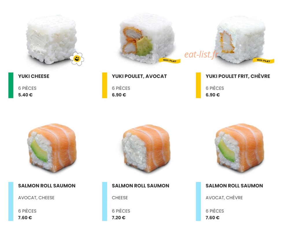 Easy Sushi — carte page 9