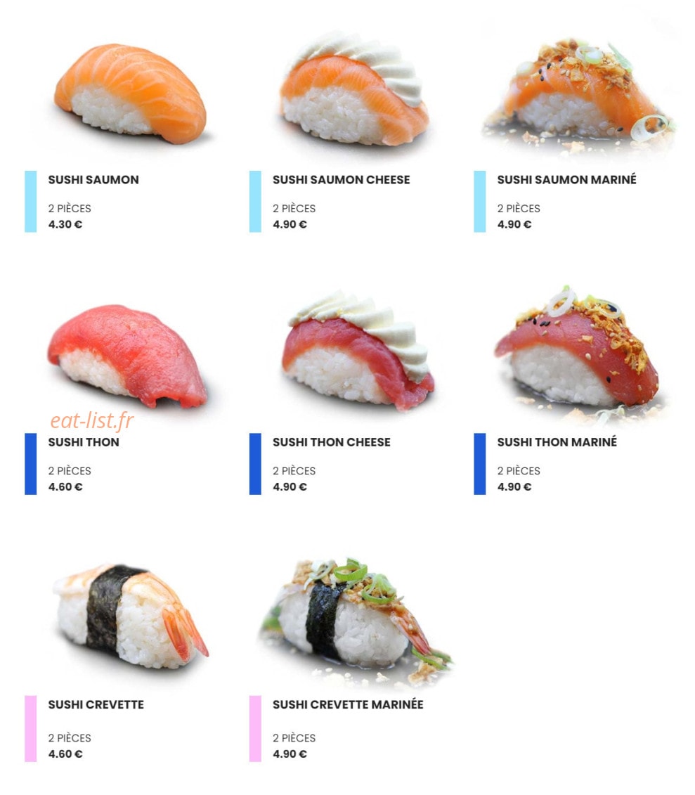 Easy Sushi — carte page 2