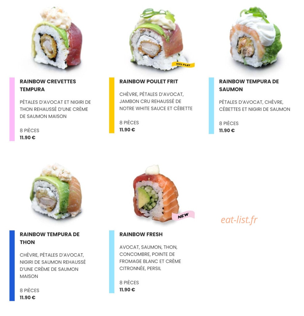Easy Sushi — carte page 7