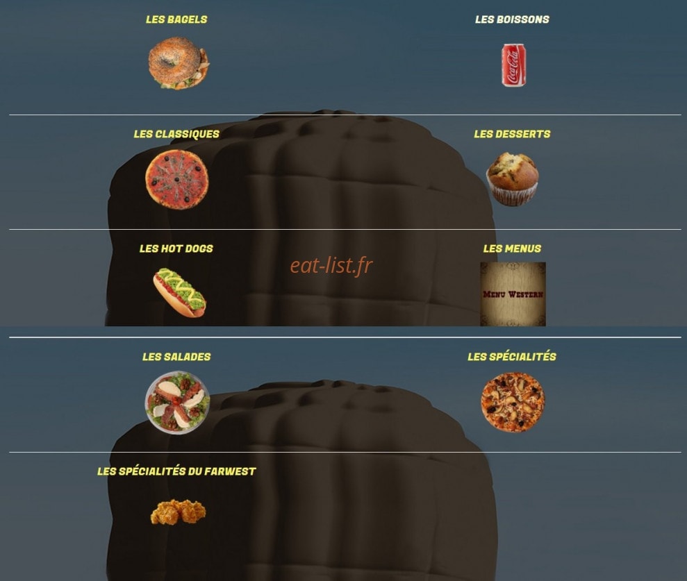 Farwest Pizza — carte page 1