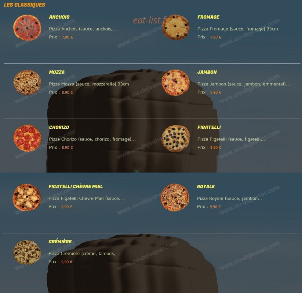Farwest Pizza — carte page 2
