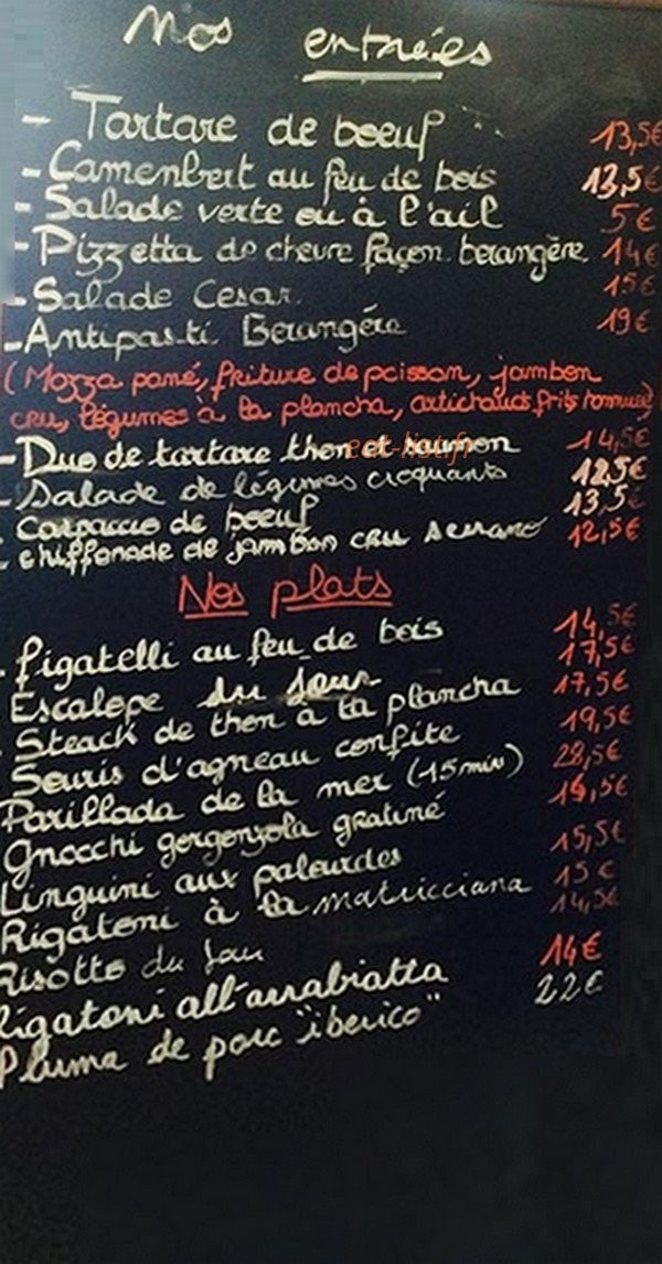 La Bérangère — carte page 1