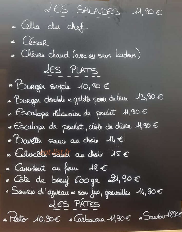 Le Chalet des Pommiers — carte page 2