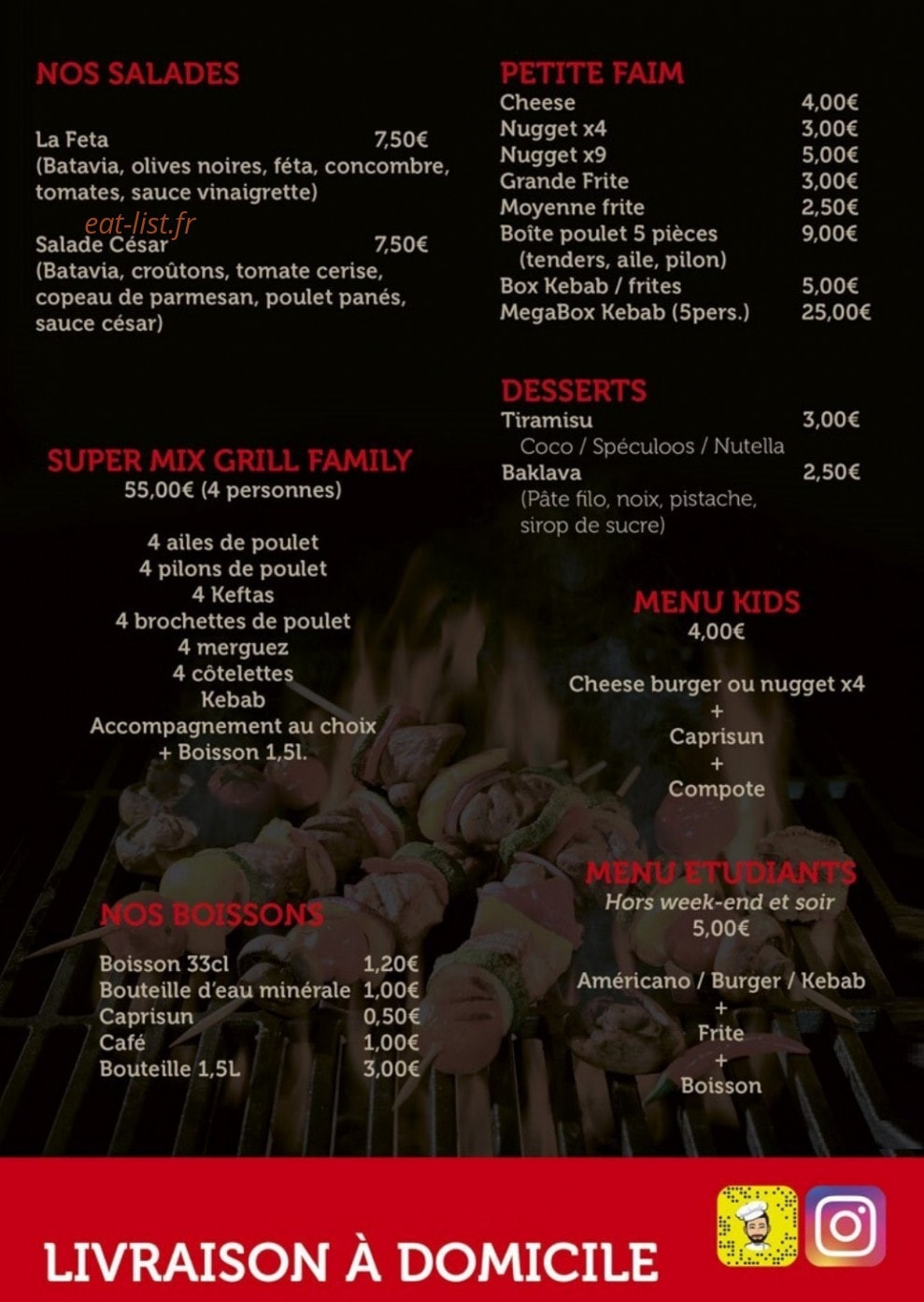 O''grill — carte page 2
