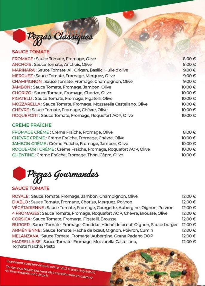 Salzano Pizza — carte page 2