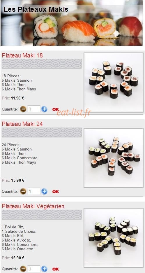 Sushikoste — carte page 19