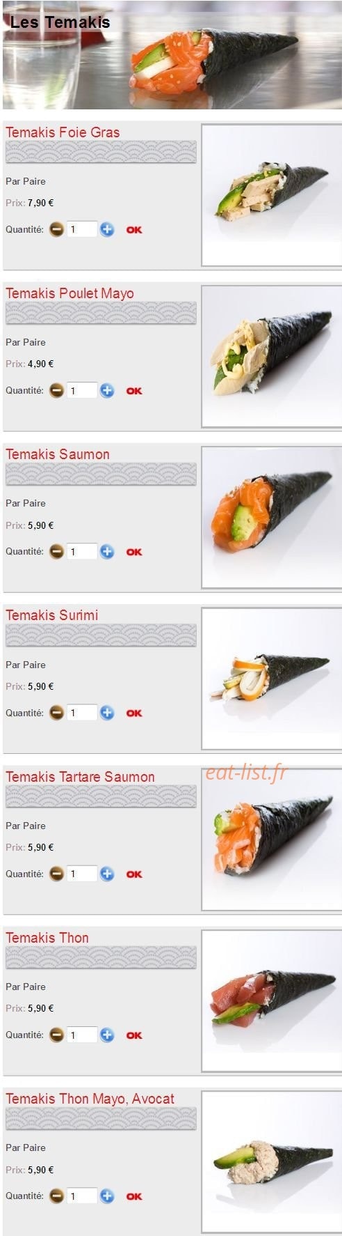 Sushikoste — carte page 10