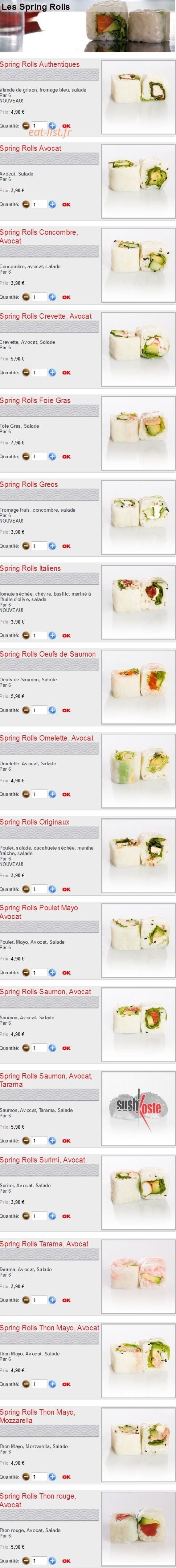 Sushikoste — carte page 7