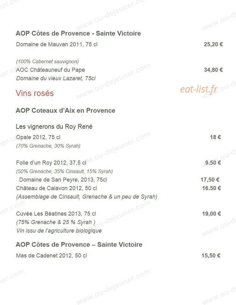 La table de chez nous — carte page 6