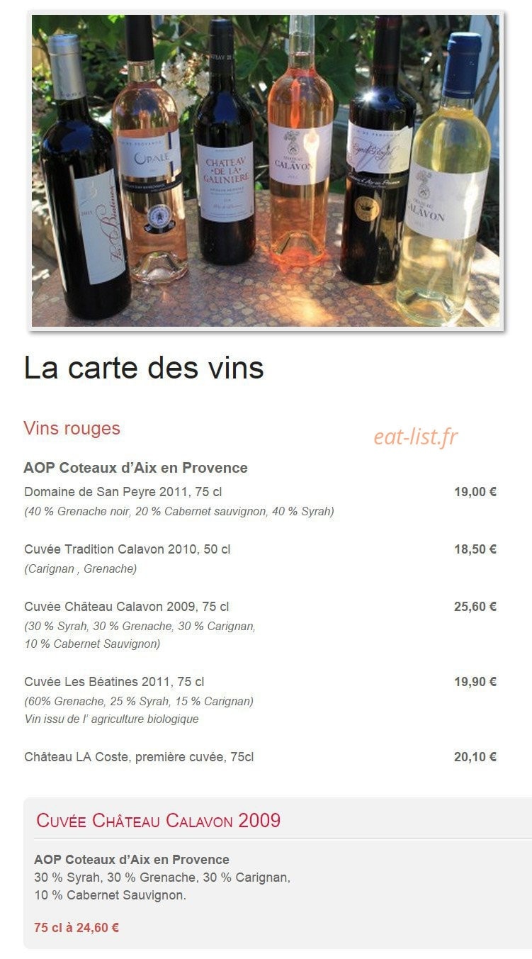 La table de chez nous — carte page 5