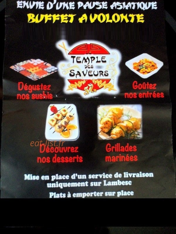 Le temple Des Saveurs — carte page 1