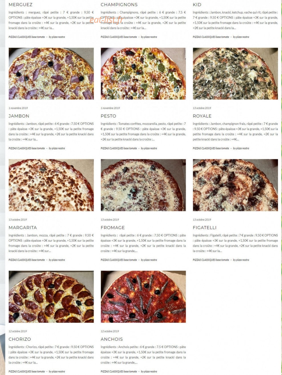 Pizza nostra — carte page 8