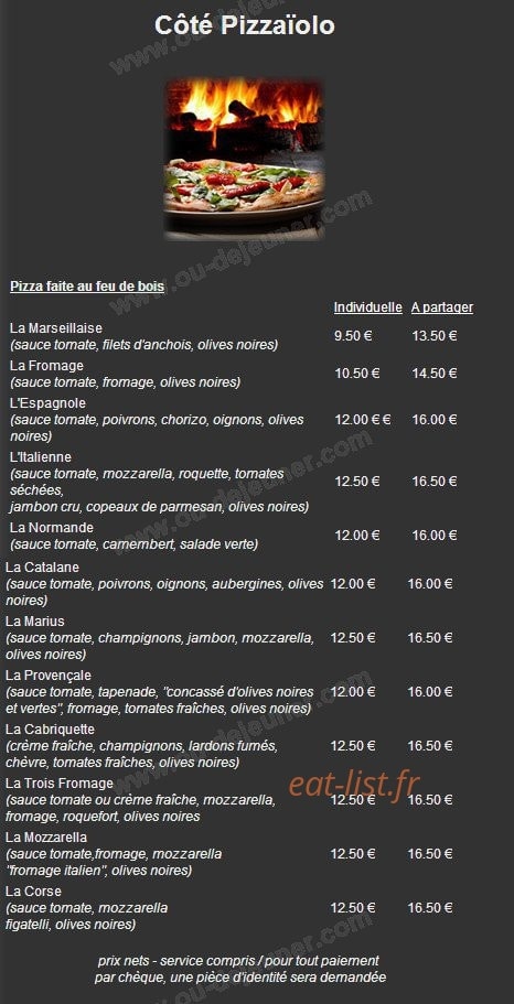Chez Marius — carte page 7