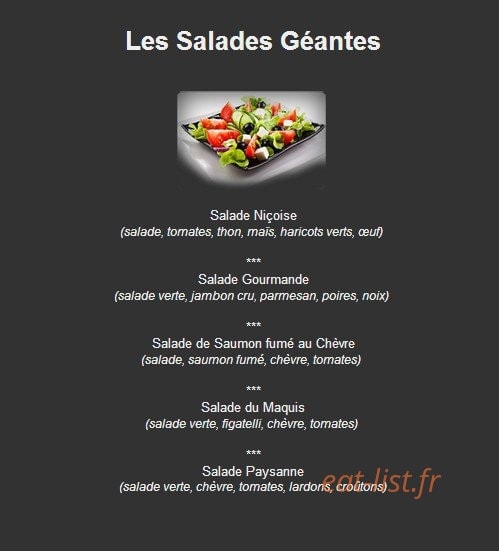 Chez Marius — carte page 3