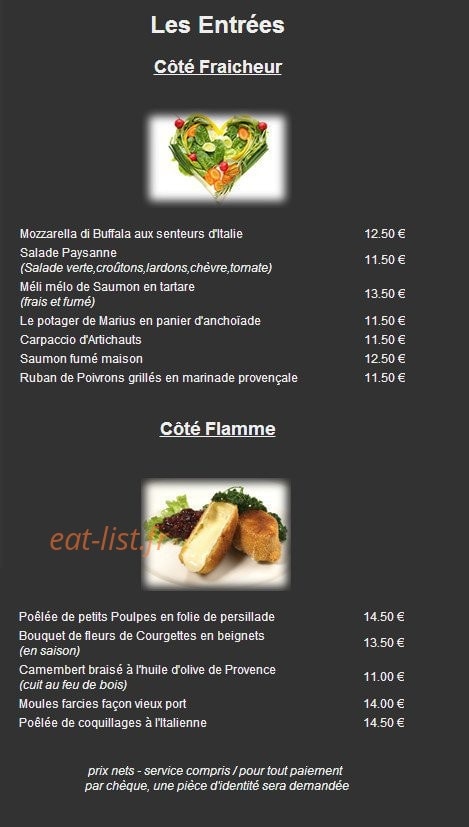 Chez Marius — carte page 5