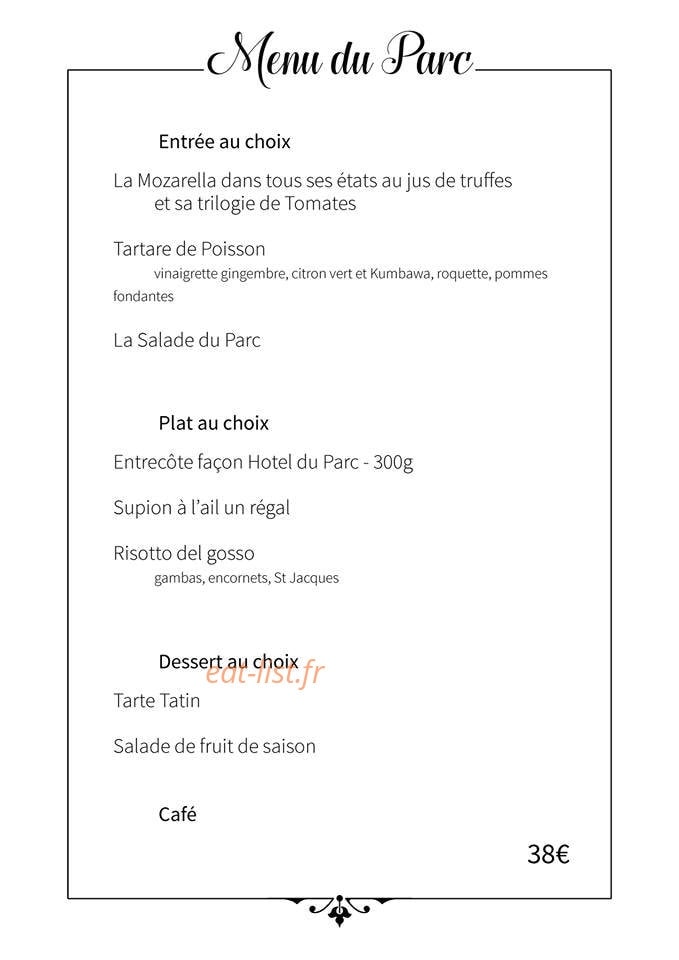 Domaine de l'Hôtel du Parc — carte page 1