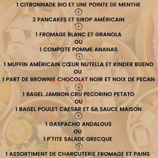 Gem Brunch — carte page 1