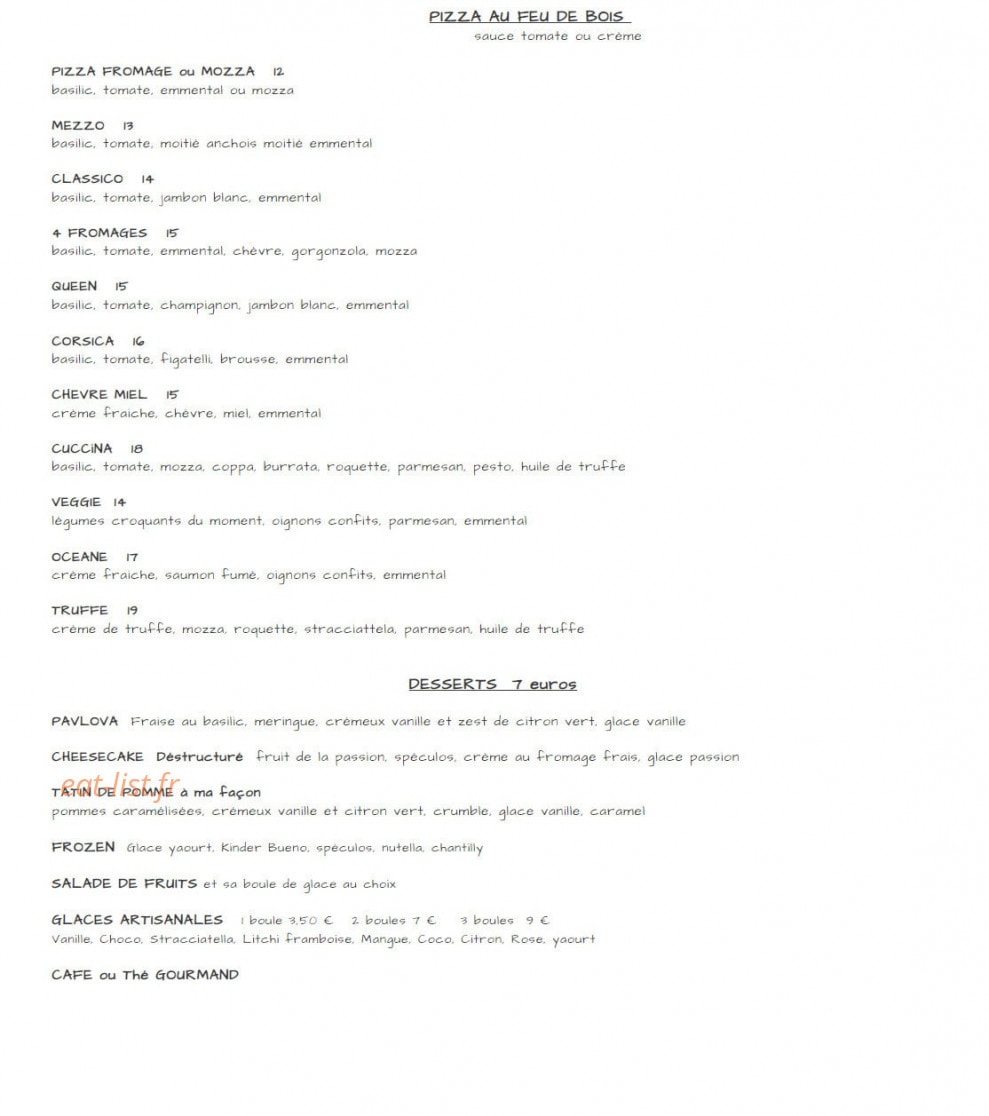 La Cuccina — carte page 2