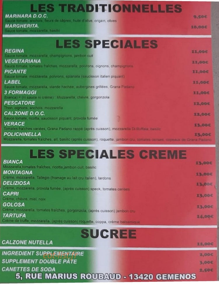 Label pizza — carte page 2