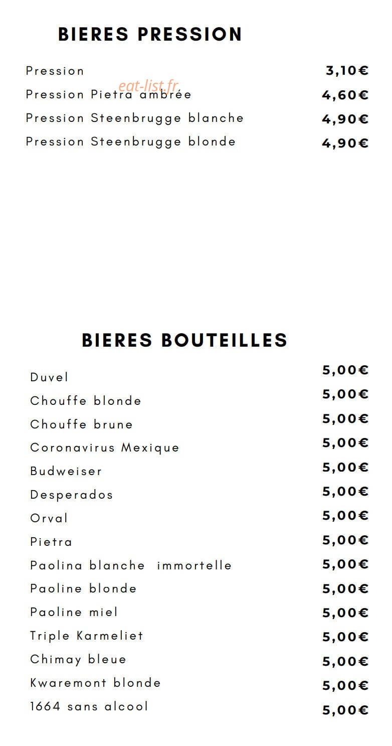Bistrot Le Moderne — carte page 3