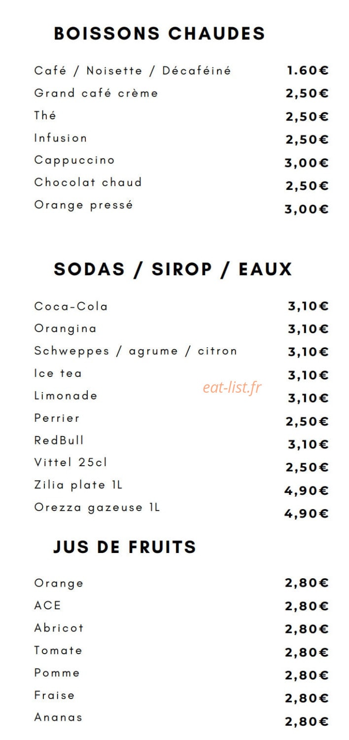 Bistrot Le Moderne — carte page 2