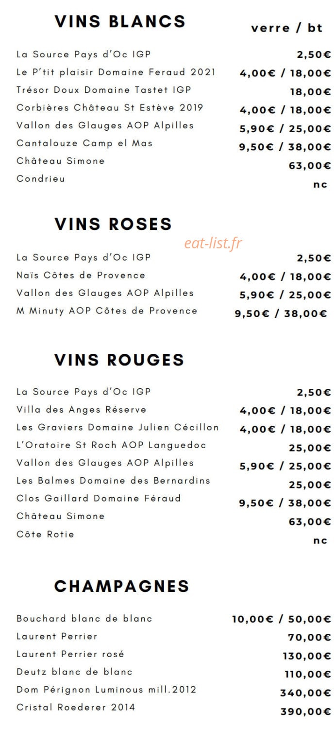 Bistrot Le Moderne — carte page 4