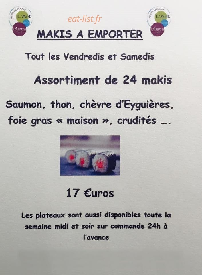 L’art des Mets — carte page 3