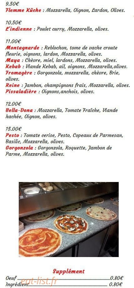 Pizza'Val — carte page 2