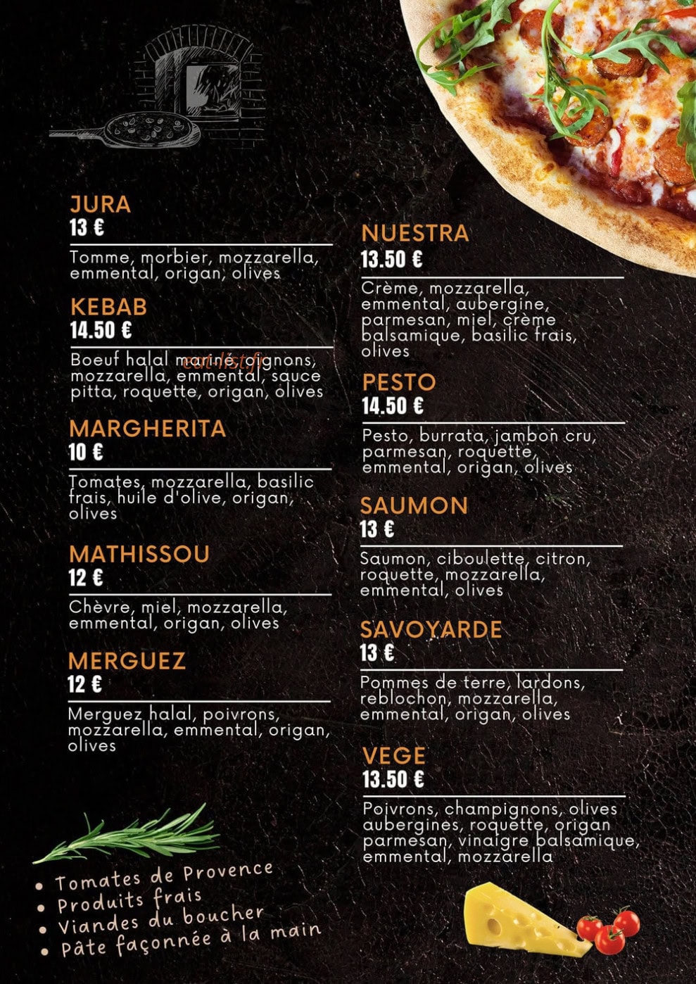 Cabannes à pizza — carte page 3