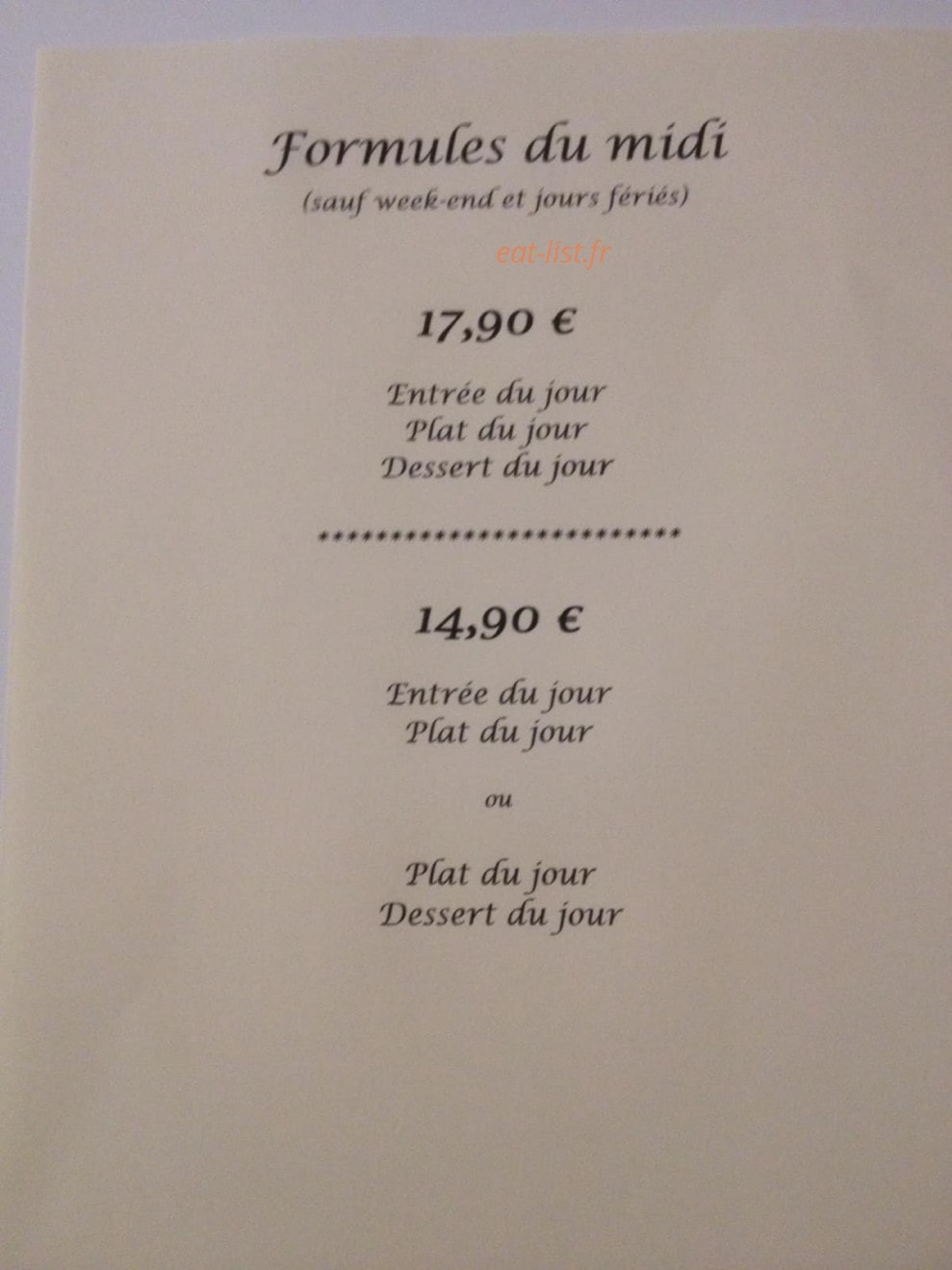 La Table Cabannaise — carte page 6