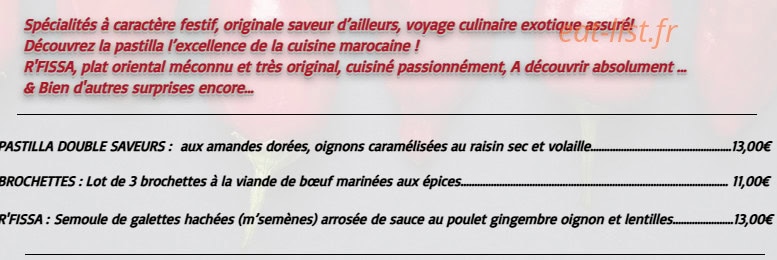 Allo couscous — carte page 3