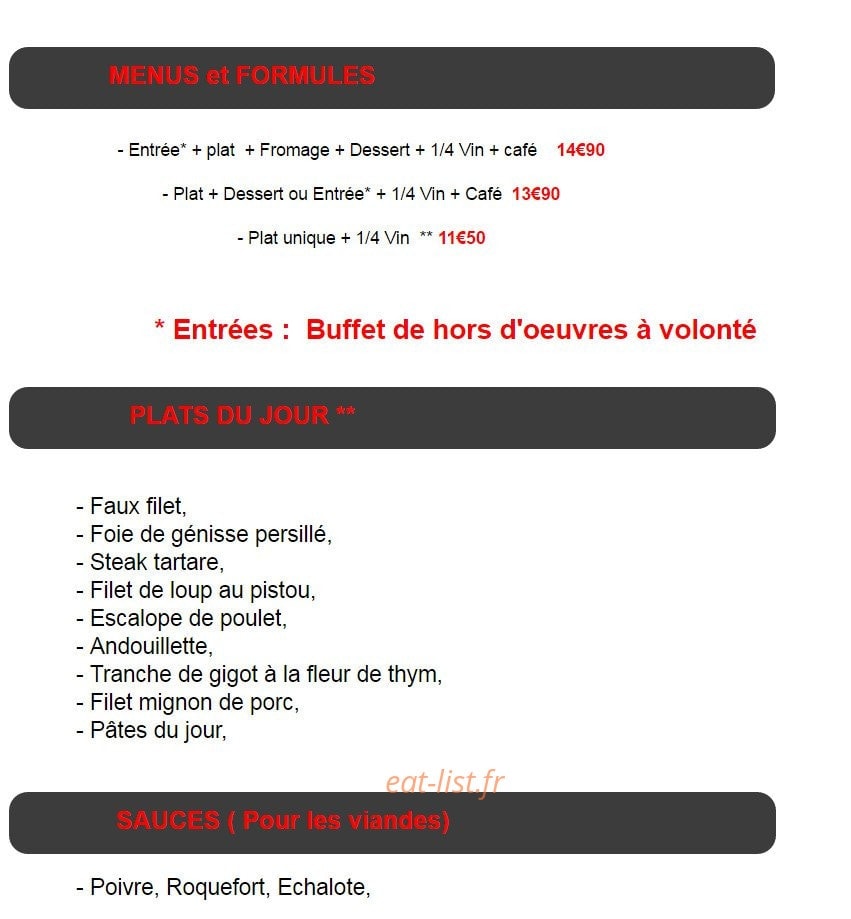 La Cantine Clesud — carte page 1