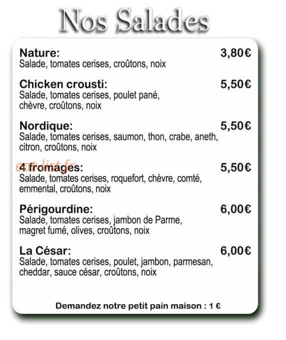 Mike's Pizza — carte page 2