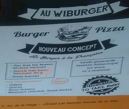 Au Wiburger — carte page 1
