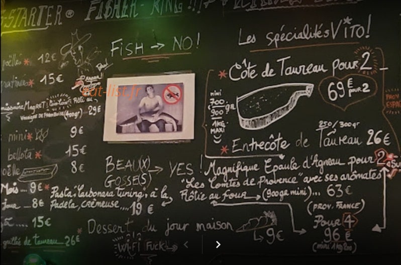 Chez Vito — carte page 1