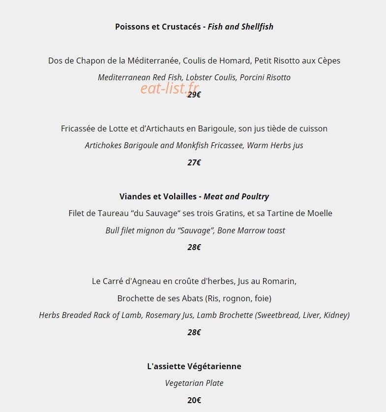 L'Hostellerie du Pont de Gau — carte page 3