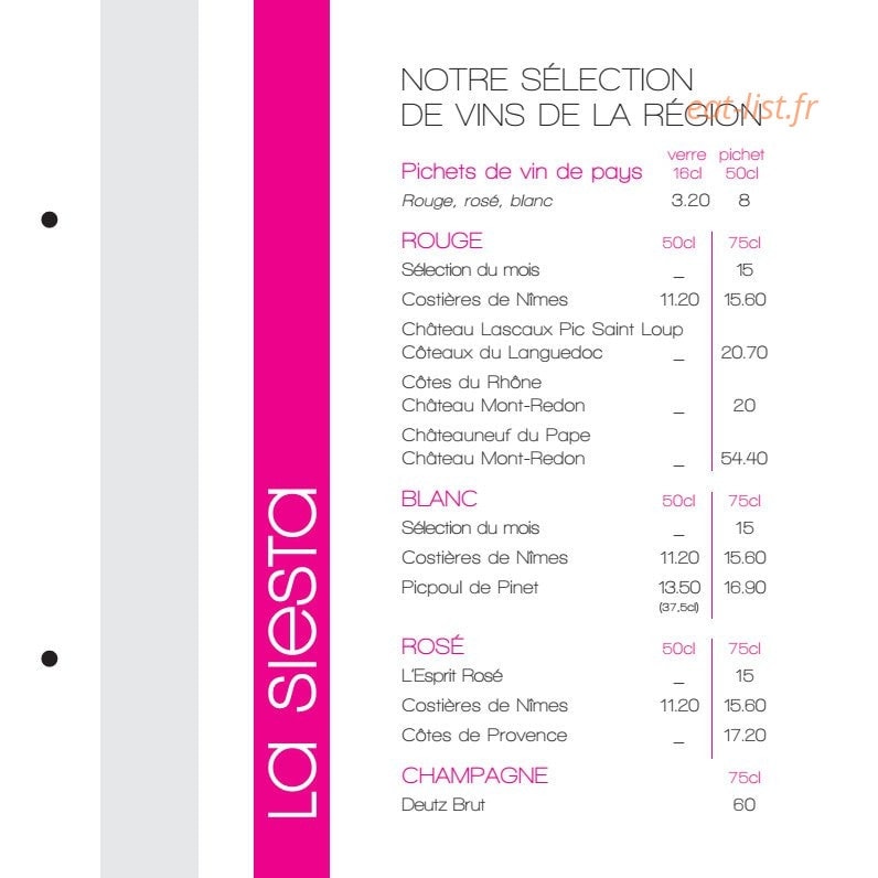 La siesta — carte page 13